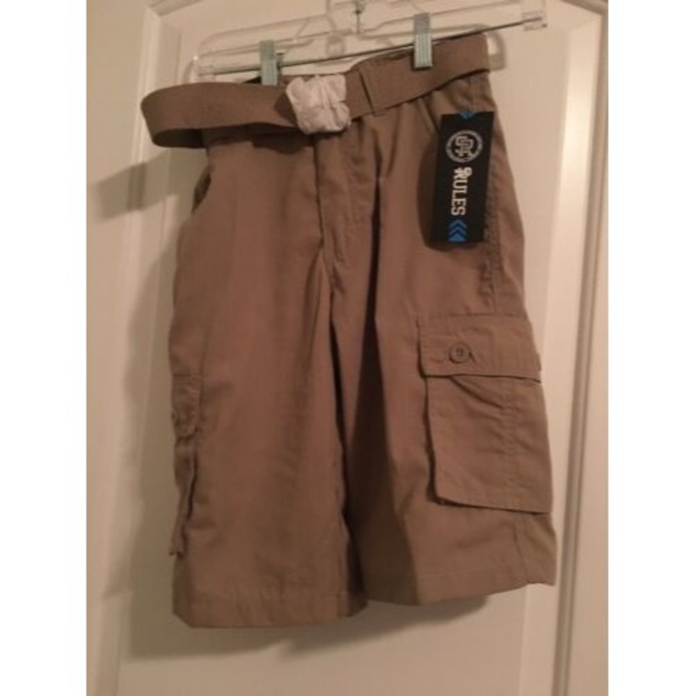 Street Rules Boys Cargo Shorts Khaki Brown Choose Your Size